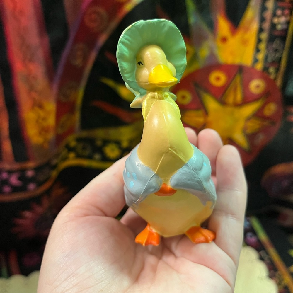 VTG Vintage Jemima Puddle-Duck Beatrix Potter Plastic Resin Figurine Toy - Picture 2 of 6